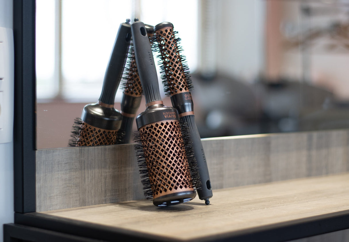 Olivia Garden Expert Blowout Heat Nylgard Bristles– Perie Profesională Termică  pentru Păr Gros și Indisciplinat