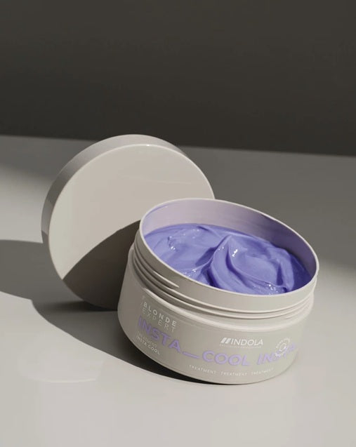 Indola Blonde Expert InstaCool Tratament Neutralizator 200ml – Revitalizare Intensivă pentru Blondul Tău, cu Pigmenți Violeți și Strălucire Elegantă