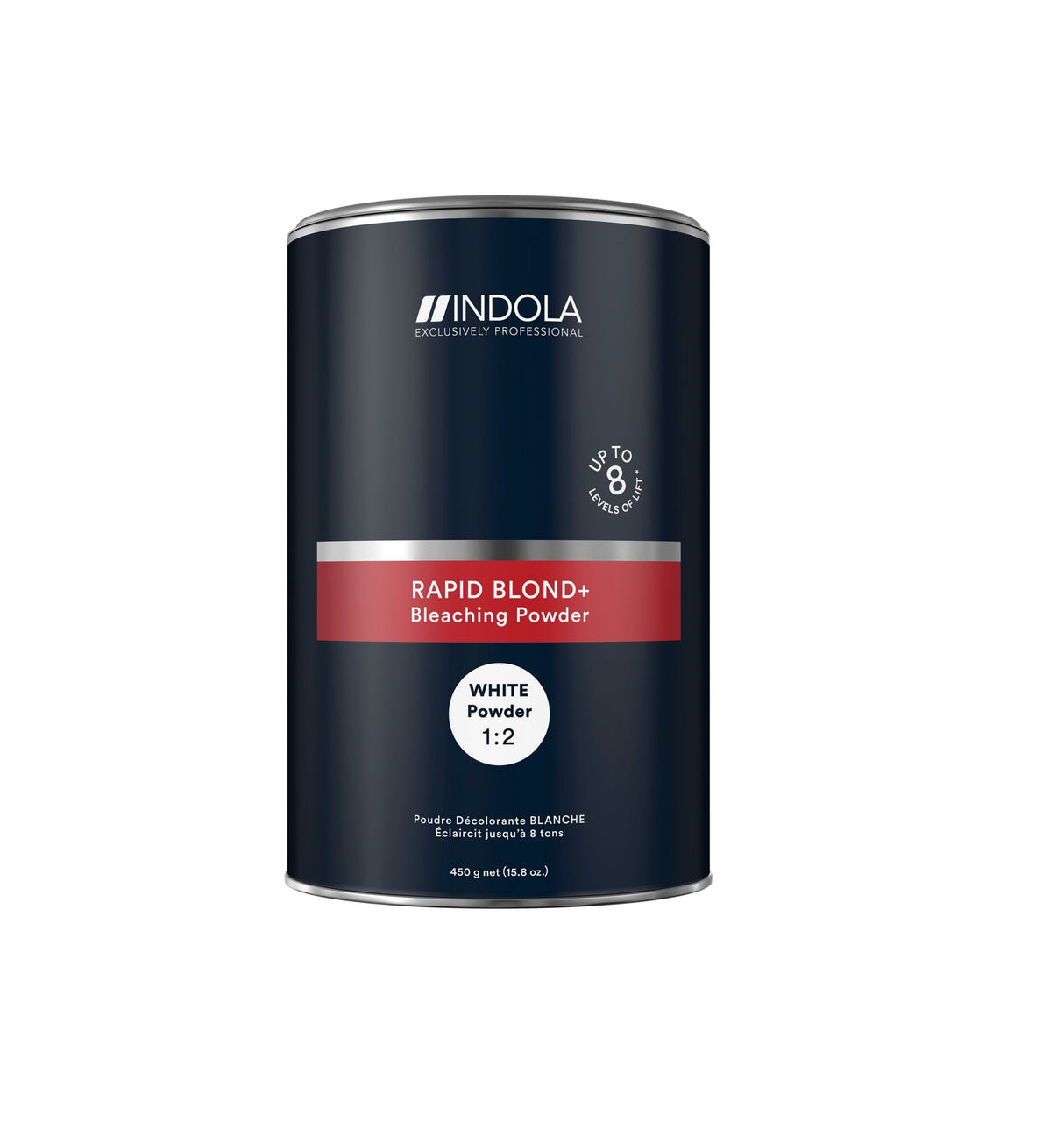 Indola Rapid Blond+ White 450g – Pudră Decolorantă Profesională Anti-Praf, cu Până la 8 Tonuri de Deschidere