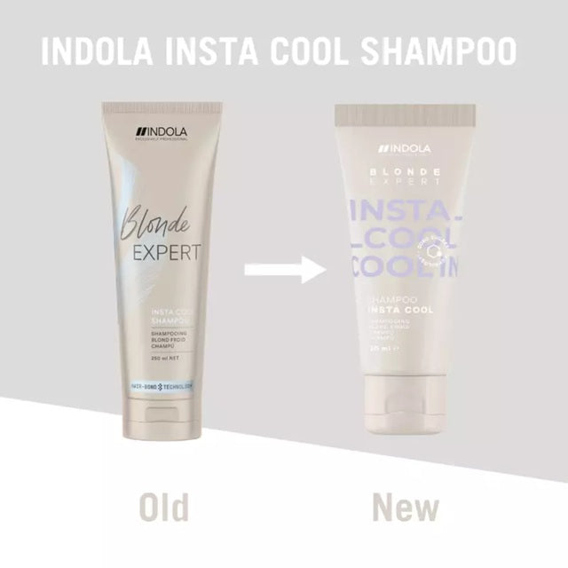 Indola Blonde Expert InstaCool Shampoo– Șampon Profesional pentru Neutralizarea Tonurilor Galbene, cu Pigmenți Mov și Tehnologie Hair-Bond