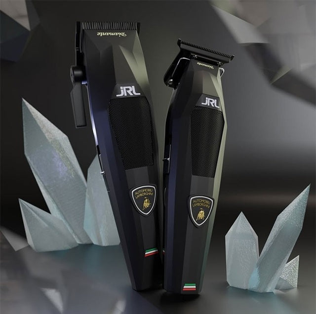 JRL Lamborghini Diamante Black Clipper + Trimmer – Ediție Limitată cu Design Exclusiv și Performanță de Top