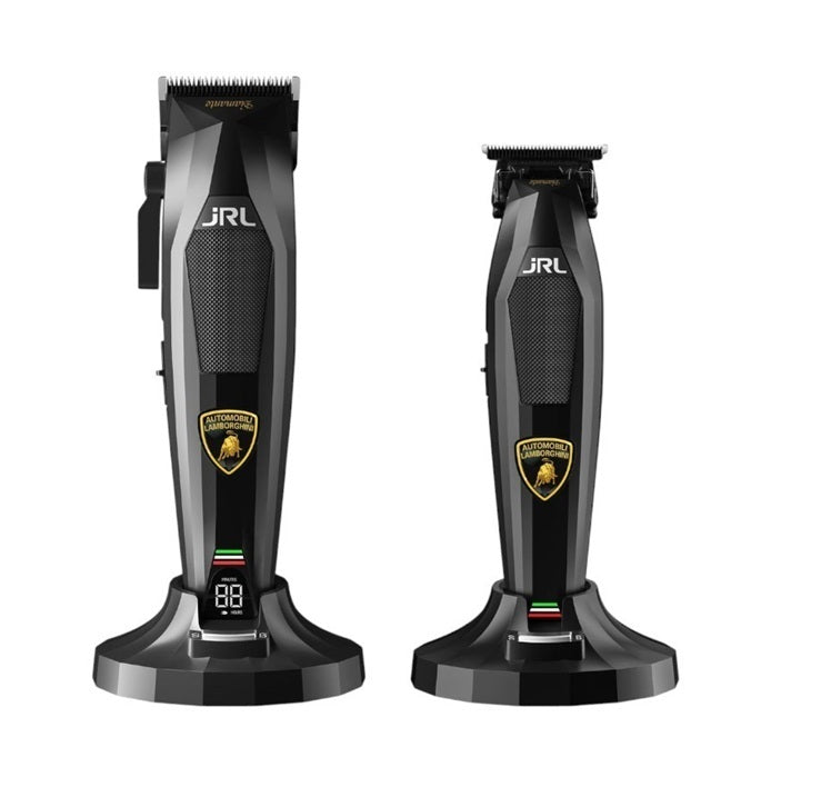 JRL Lamborghini Diamante Black Clipper + Trimmer – Ediție Limitată cu Design Exclusiv și Performanță de Top