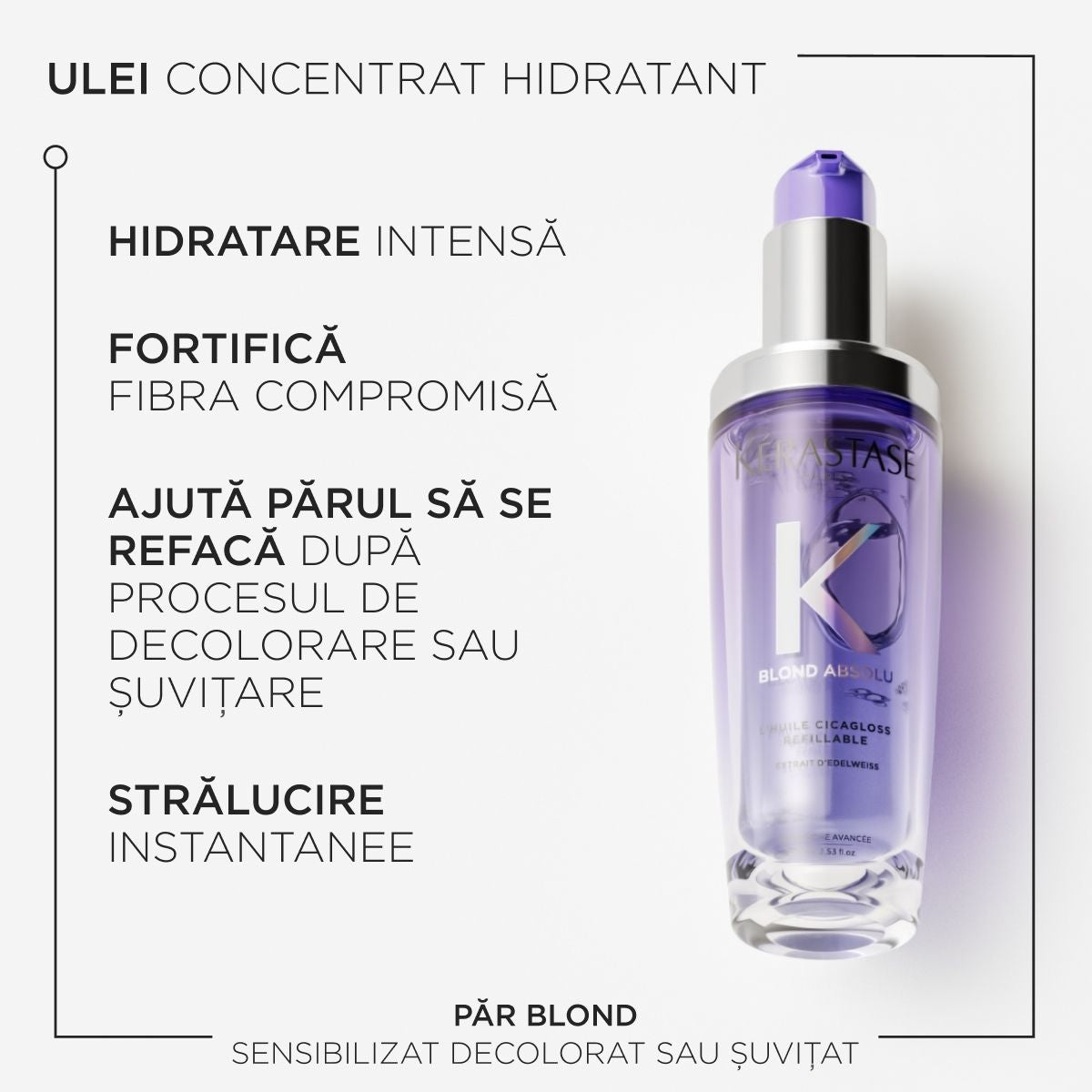 Ulei Pentru Păr Blond Reîncărcabil Kérastase Blond Absolu L'Huile Cicagloss Refillable 75 ml