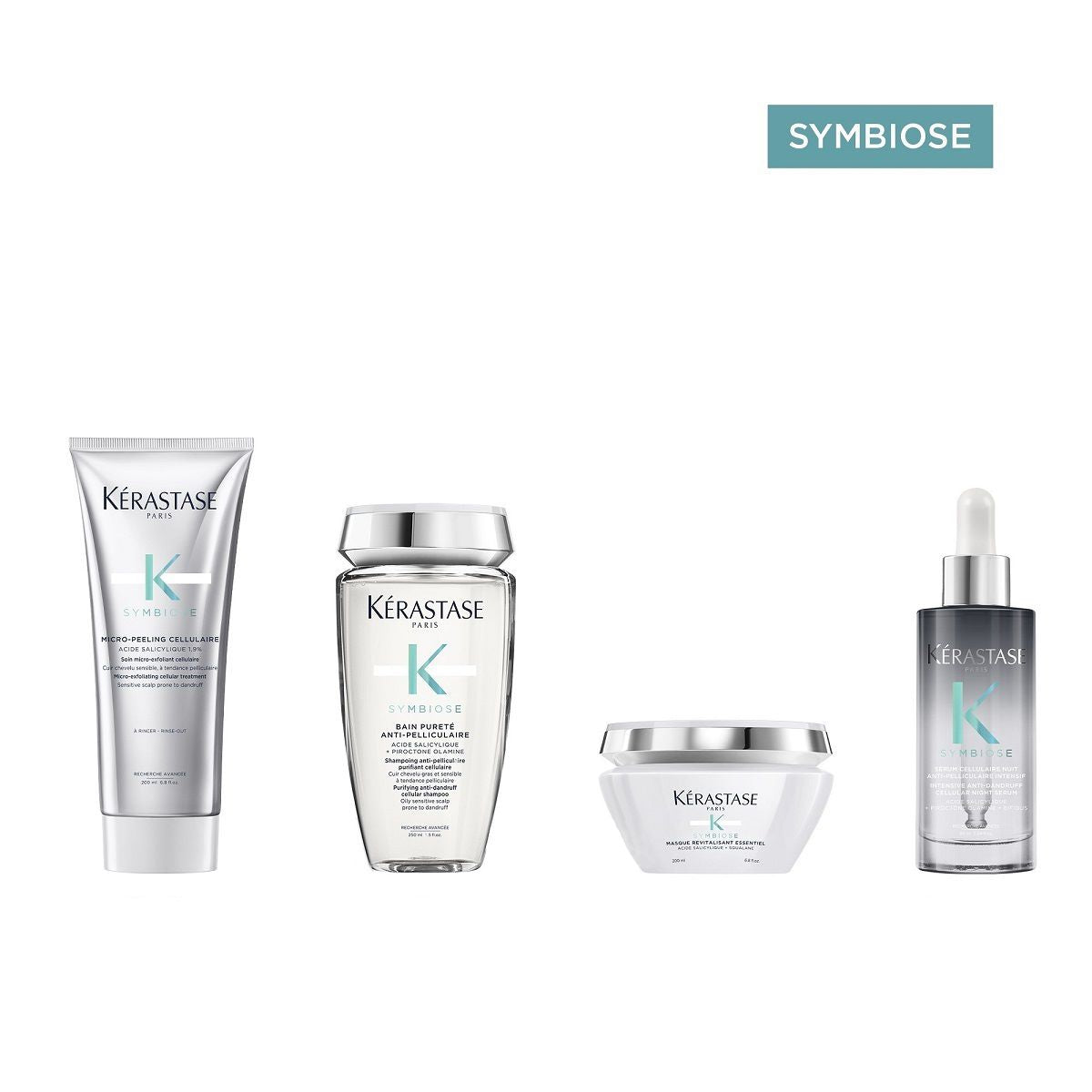Kérastase Symbiose Bain Crème – Șampon Profesional Anti-Mătreață Fără Sulfați, pentru Scalp Uscat și Sensibil