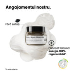 Mască L'Oréal Absolut Repair Molecular: repară părul deteriorat, oferind rezistență și strălucire.


