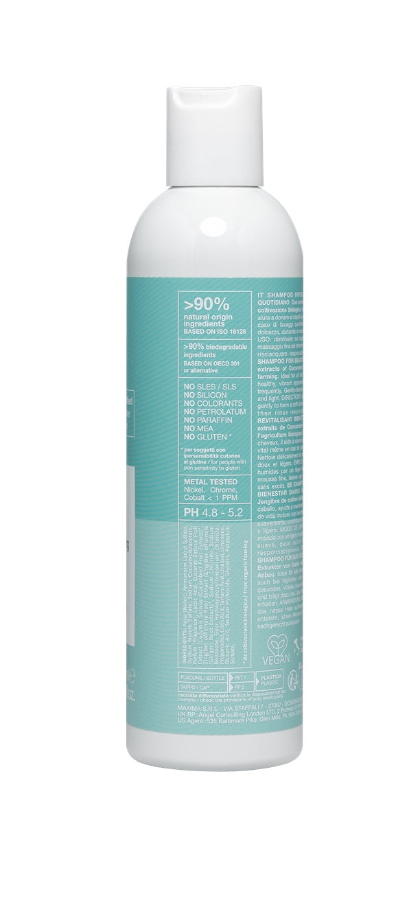 Șampon Organic Revitalizant Și Hidratant Pentru Toate Tipurile De Păr Nook Beauty Family Comfort Revitalizing Well-being Shampoo 250ml
