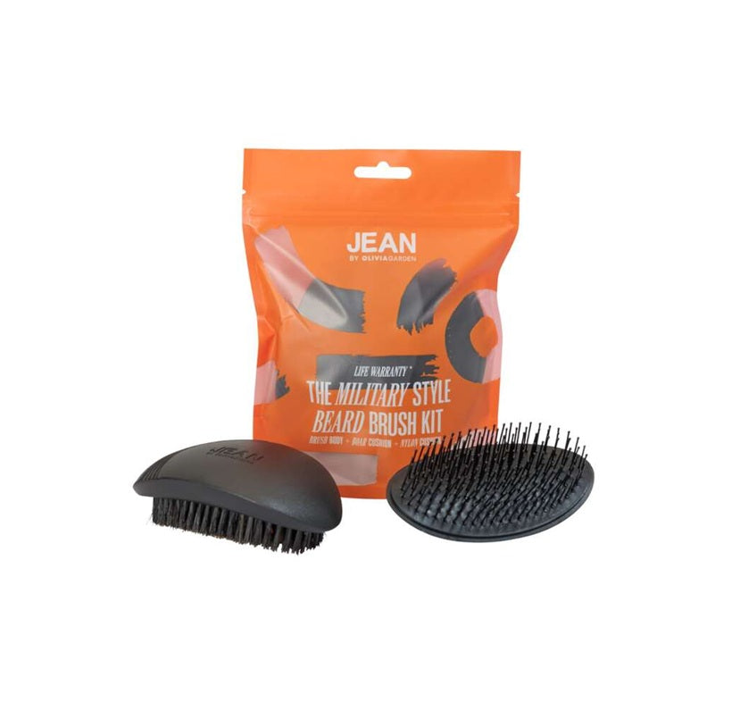 Olivia Garden Military Style Beard Brush Kit Perie Profesională Pentru Barbă