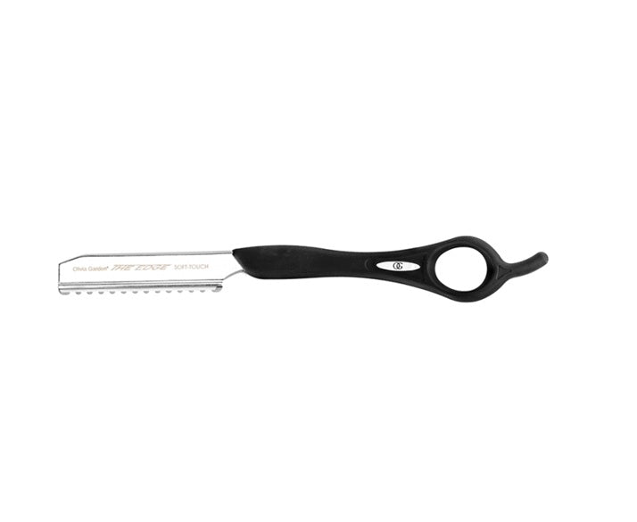 Olivia Garden The Edge Soft Touch – Brici Profesional 17.5 cm, cu Mâner Ergonomic și Lamă Interșanjabilă din Oțel Inoxidabil