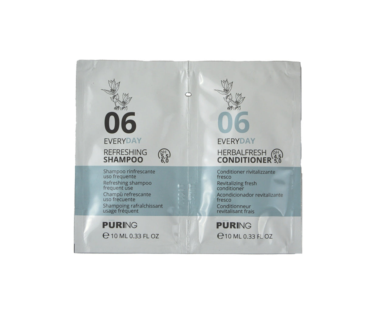 Puring Everyday Șampon și Balsam pentru Toate Tipurile de Păr 10ml + 10ml