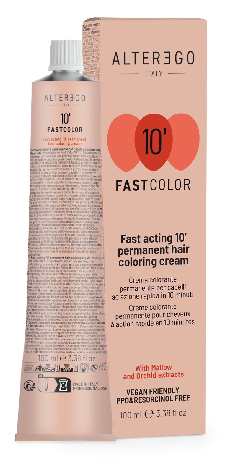 AlterEgo Fast Color 10 Min Vopsea Păr Permanentă 100ml  - Acoperire 100%