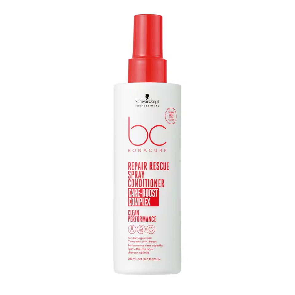 Schwarzkopf Professional BC Bonacure Repair Rescue Spray Conditioner 200ml – Balsam Leave-In Bifazic Profesional pentru Regenerare Instantă, Hidratare Intensivă și Păr Ușor de Coafat