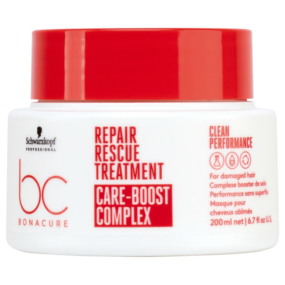 Schwarzkopf Professional BC Bonacure Repair Rescue Treatment – Tratament Intensiv pentru Păr Deteriorat, cu Arginină și Complex Care-Boost, pentru Reparare Instantă și Strălucire de Durată