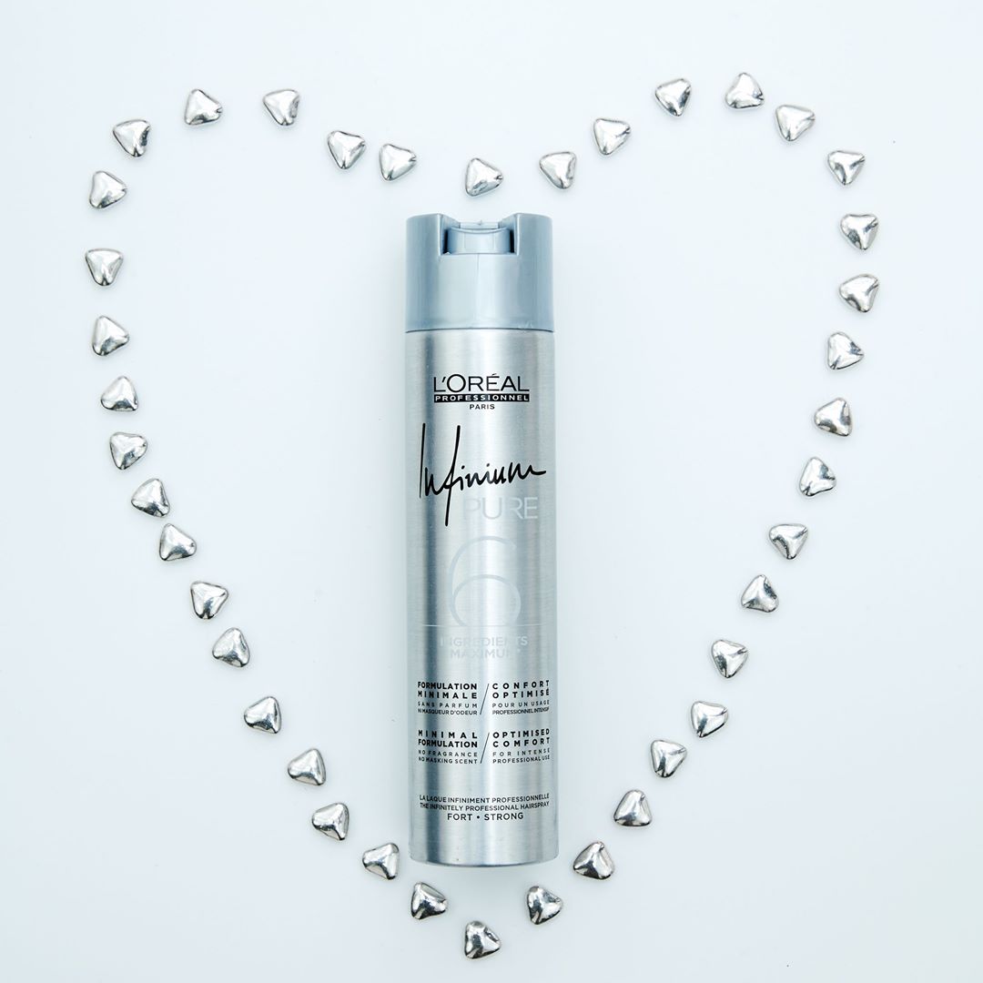 Fixativ Profesional L’Oréal Professionnel Infinium Pure Strong 300ml – Fixare Puternică Ultra-Uscată Fără Parfum - Păr