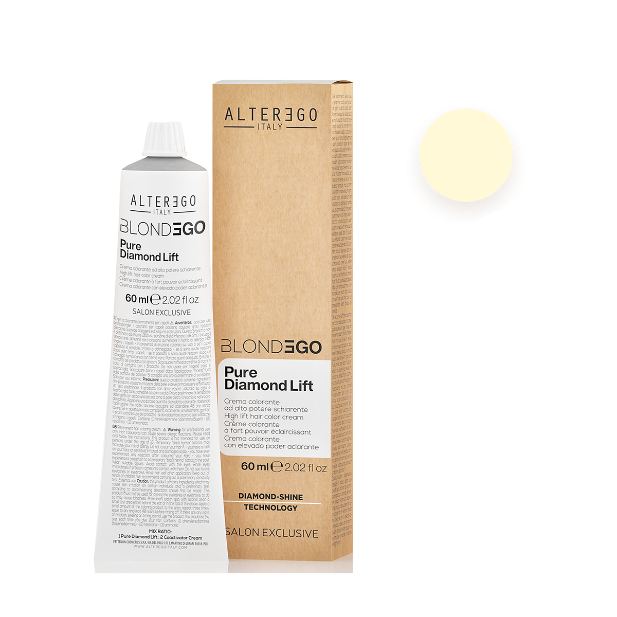 AlterEgo Blondego Pure Diamond Vopsea De Păr Permanentă 60ml Blond Special - Deschidere Perfectă