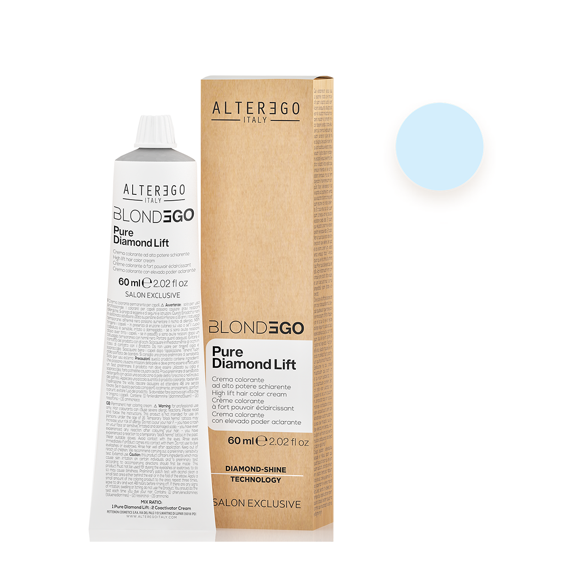AlterEgo Blondego Pure Diamond Vopsea De Păr Permanentă 60ml Blond Special - Deschidere Perfectă