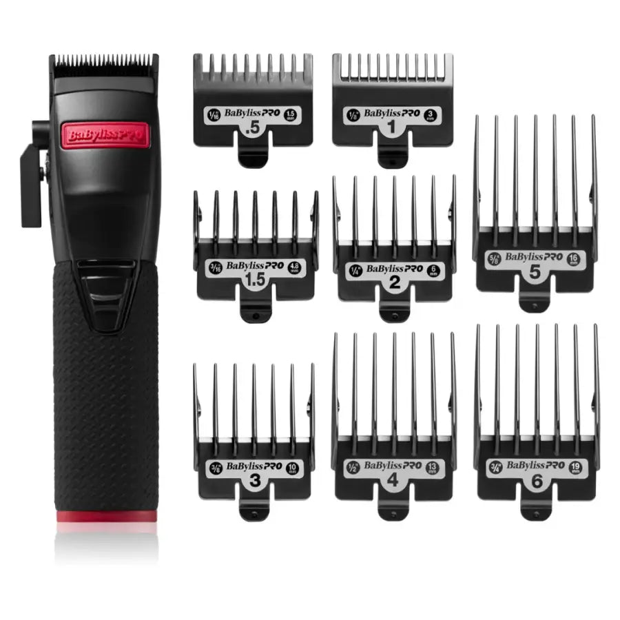 Mașină De Tuns Profesională Babyliss Pro Boost+ 4Artists Metal Black&Red, Cu Acumulator Și Cablu