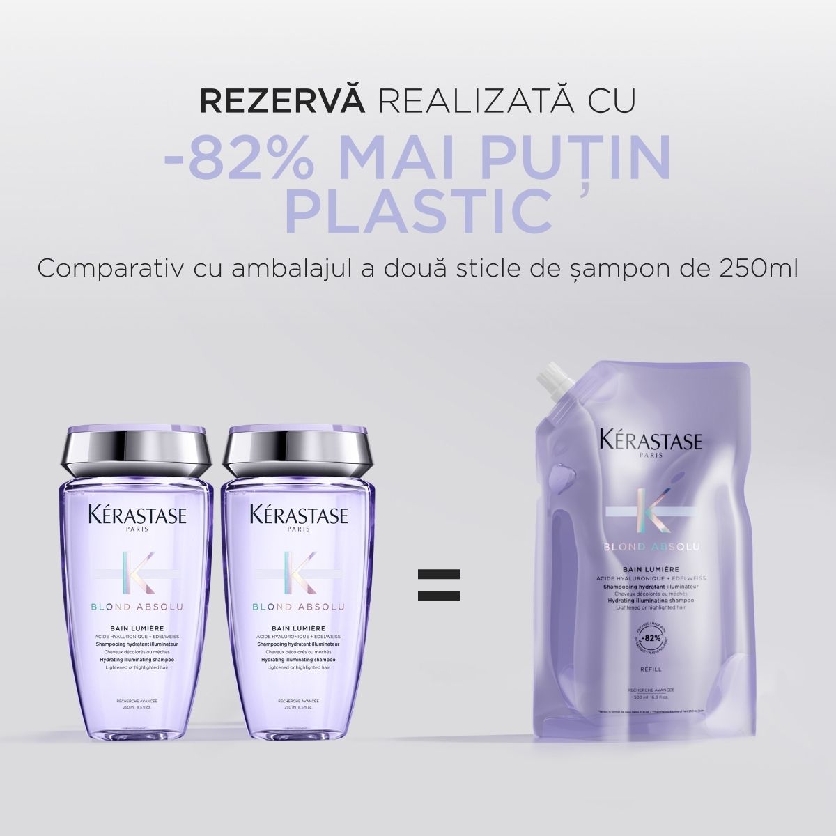 Kérastase Blond Absolu Bain Lumière – Șampon Hidratant și Iluminator pentru Păr Blond Decolorat sau cu Șuvițe