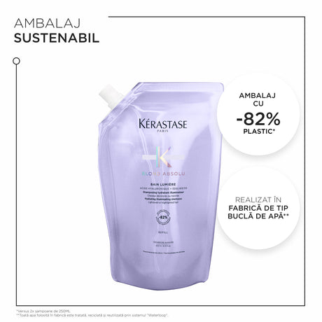 Kérastase Blond Absolu Bain Lumière – Șampon Hidratant și Iluminator pentru Păr Blond Decolorat sau cu Șuvițe
