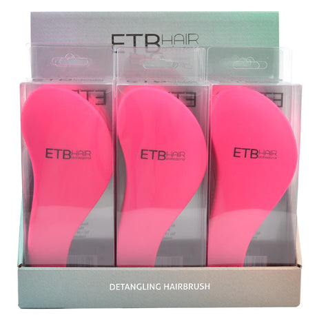 ETB Hair Display Profesional cu 9 Perii Pink pentru Descâlcirea Părului