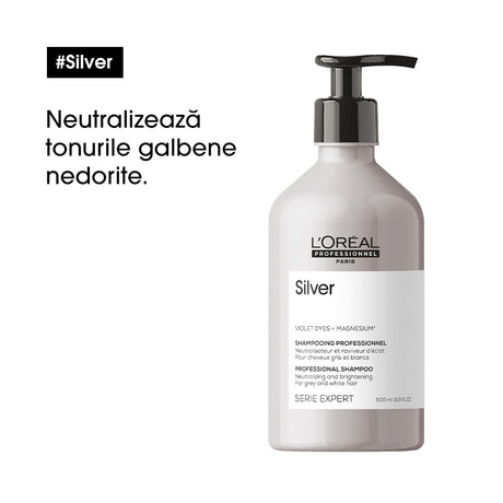 L’Oreal Professionnel Serie Expert Șampon Silver Anti-îngălbenire