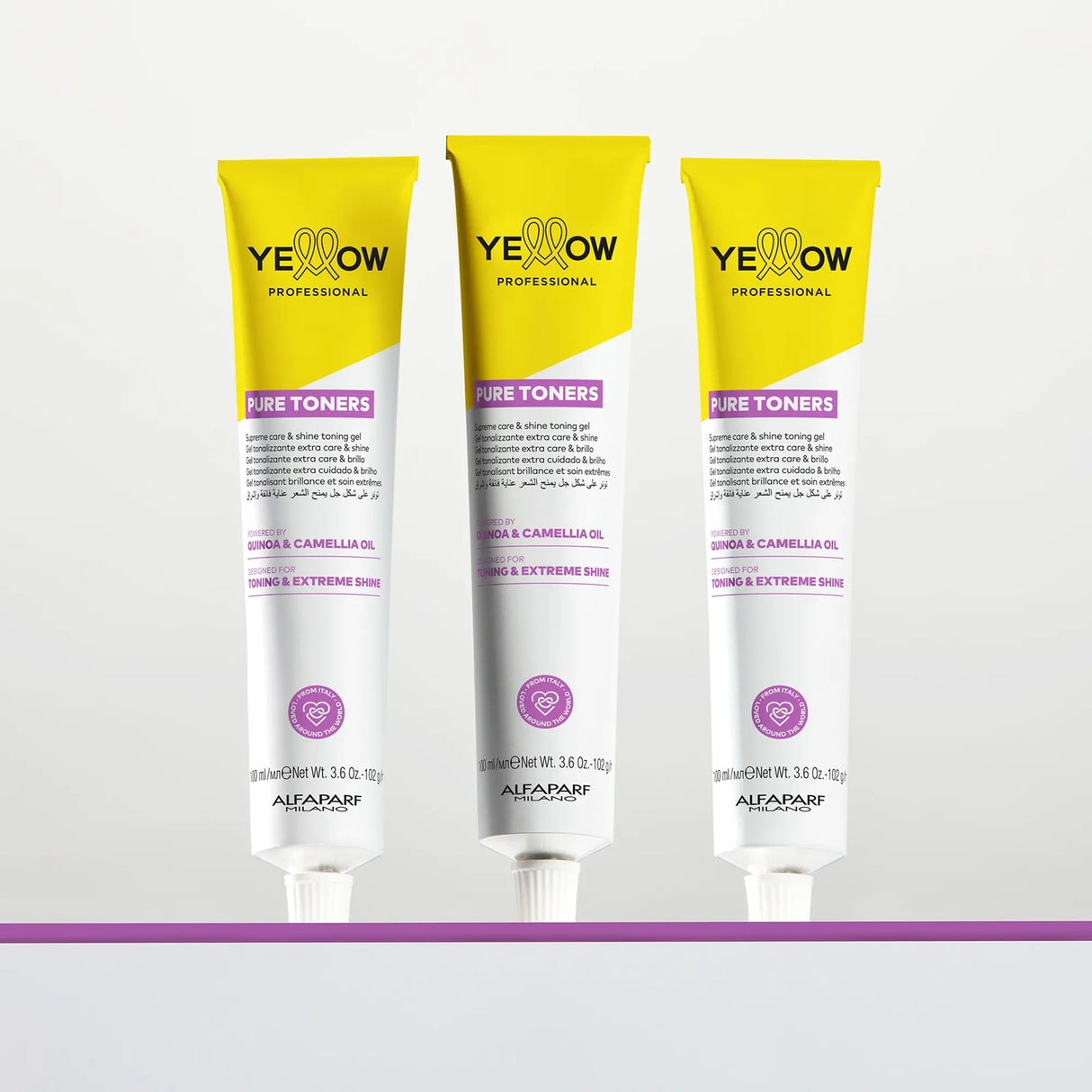 Yellow Professional Pure Toners Gel Tonifiant Demi-Permanent pentru Păr Blond sau Decolorat 100ml
